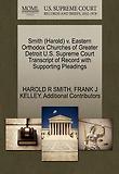 Smith (Harold) V. Eastern Orthodox Churches of Greater Detroit U.S. Supreme Court Transcript of Record with Supporting Pleadings
